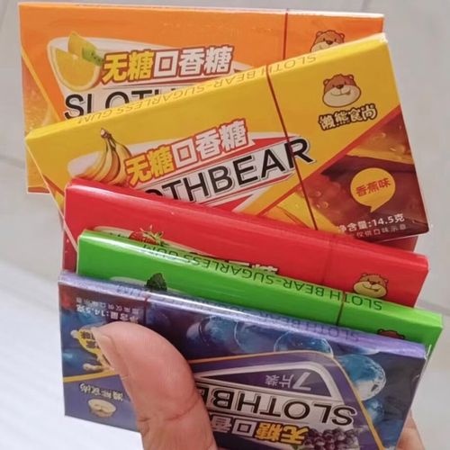 懒熊食尚无糖口香糖 薄荷清新，便携随享的健康零食新选择